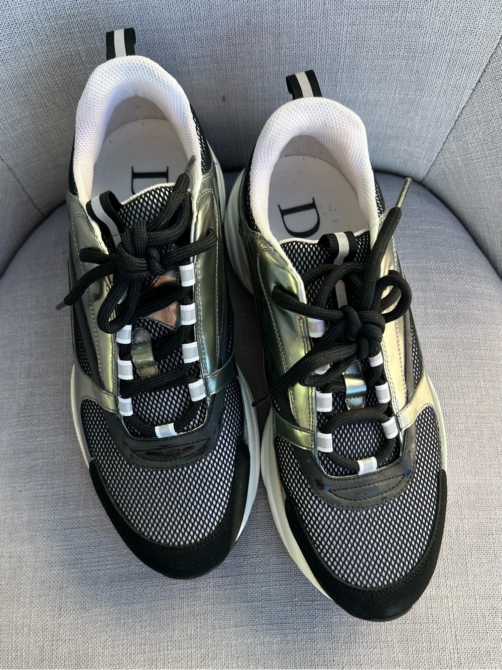 Dior B22 silver sneakers